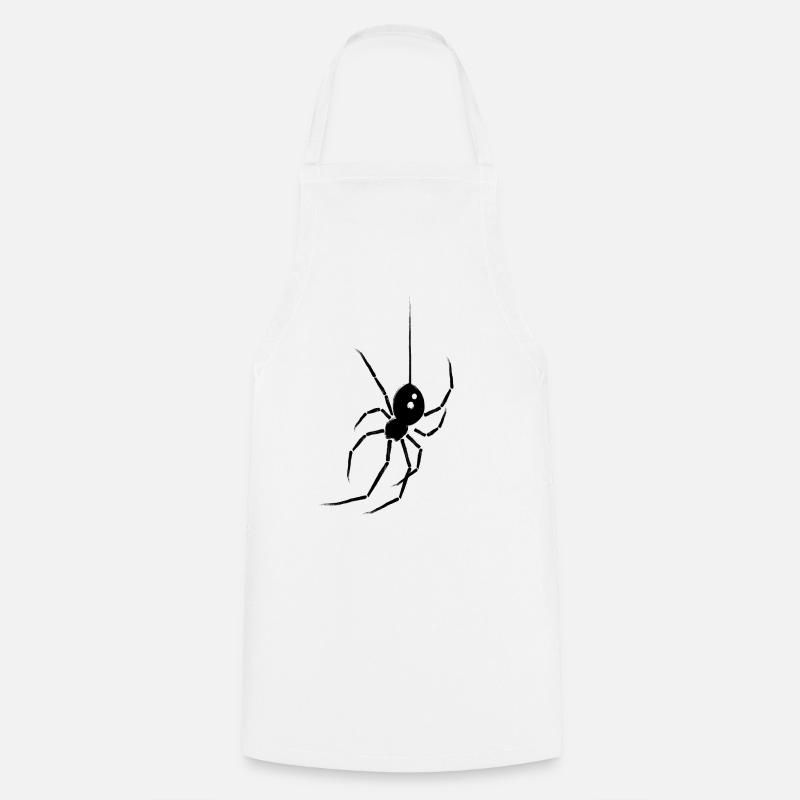 Spinne Schwarze Witwe - Kochschürze - Weiß