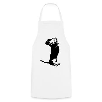 Teckels - Tablier de cuisine - blanc - Devant - AI Model Male 185 dark (185cm)
