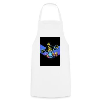 Born to Ride - Rider - Cooking Apron - white - Front - AI Model Male 185 dark (185cm)