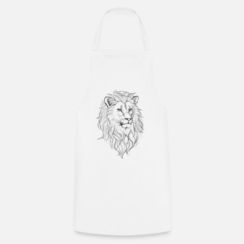 Lion's head - Cooking Apron - white