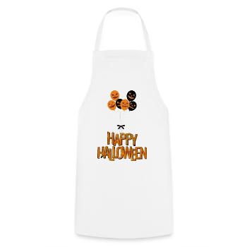 Happy Halloween schwebender Kürbis - Kochschürze - Weiß - Vorne - AI Model Male 185 dark (185cm)