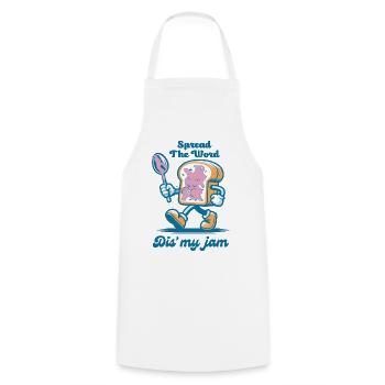 Passez le mot Dis' My Jam Funny - Tablier de cuisine - blanc - Devant - AI Model Male 185 dark (185cm)