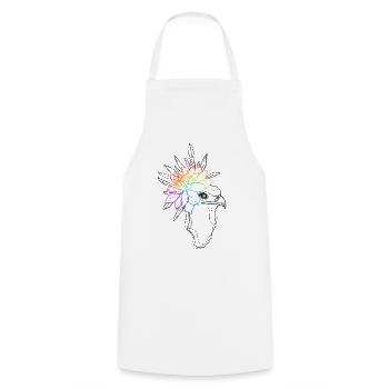 Oiseau de fierté - Tablier de cuisine - blanc - Devant - AI Model Male 185 dark (185cm)