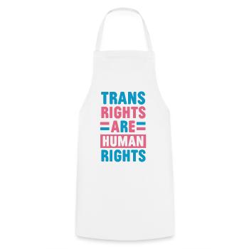 LGBTQ Pride Month - Trans Rights Are Human Rights - Cooking Apron - white - Front - AI Model Male 185 dark (185cm)