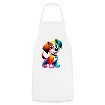 Chien - Tablier de cuisine - blanc - Devant - AI Model Male 185 dark (185cm)