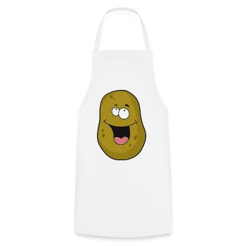 Kartoffel Kartoffeln Gemüse - Kochschürze - Weiß - Vorne - AI Model Male 185 dark (185cm)