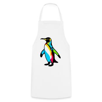 Penguin - Cooking Apron - white - Front - AI Model Male 185 dark (185cm)
