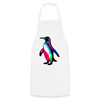 Penguin - Cooking Apron - white - Front - AI Model Male 185 dark (185cm)