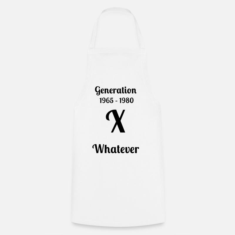 GEN X, peu importe, - Tablier de cuisine - blanc