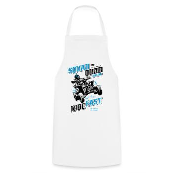Quad Racing Speed - Cooking Apron - white - Front - AI Model Male 185 dark (185cm)