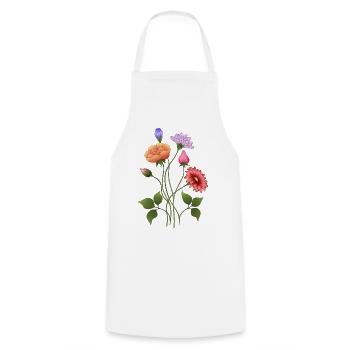 Fleur - Tablier de cuisine - blanc - Devant - AI Model Male 185 dark (185cm)