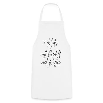 Kids = null Geduld viel Kaffee - Kochschürze - Weiß - Vorne - AI Model Male 185 dark (185cm)