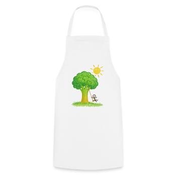 Broccoli Tree Swingin’ Days - Cooking Apron - white - Front - AI Model Male 185 dark (185cm)