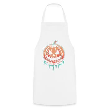 Citrouille néon graffiti Halloween - Tablier de cuisine - blanc - Devant - AI Model Male 185 dark (185cm)