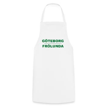 Göteborg Frölunda – Green-black design - Cooking Apron - white - Front - AI Model Male 185 dark (185cm)