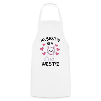 Westie Dog Lover West Highland Terrier - Tablier de cuisine - blanc - Devant - AI Model Male 185 dark (185cm)