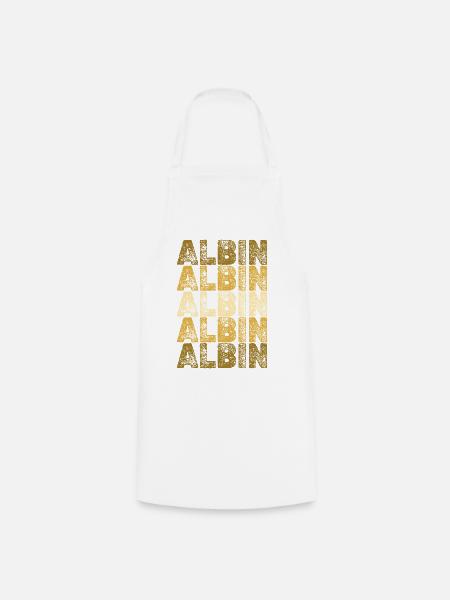 Geschenk für Albin - Kochschürze - Weiß