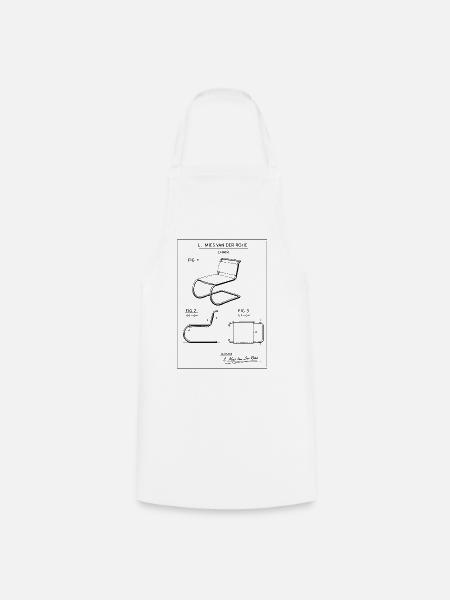 Modernes Stuhldesign - Kochschürze - Weiß