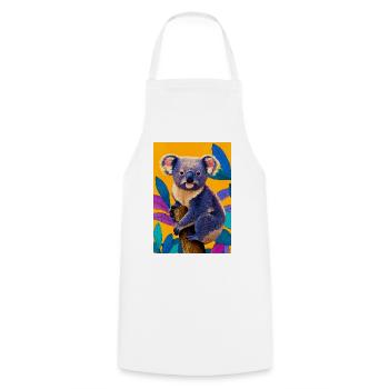 Koala - Cooking Apron - white - Front - AI Model Male 185 dark (185cm)