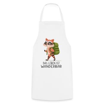 Das Leben Ist Wanderbar Lustiges Wander Motiv - Kochschürze - Weiß - Vorne - AI Model Male 185 dark (185cm)