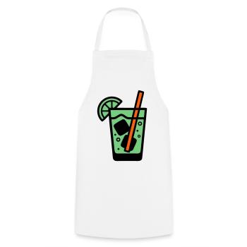 Cocktail Glass Summer Drink Vacances de garçon pour filles - Tablier de cuisine - blanc - Devant - AI Model Male 185 dark (185cm)