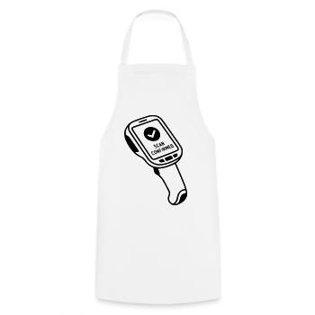 scan - Tablier de cuisine - blanc - Devant - AI Model Male 185 dark (185cm)