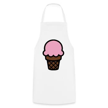 Eiscreme Waffel Icon - Kochschürze - Weiß - Vorne - AI Model Male 185 dark (185cm)