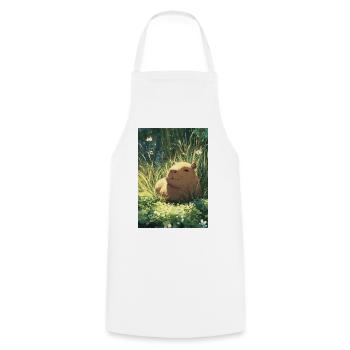 Sun hamster in the grass - Cooking Apron - white - Front - AI Model Male 185 dark (185cm)