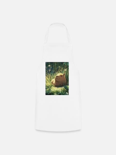 Sonnenhamster im Gras - Kochschürze - Weiß