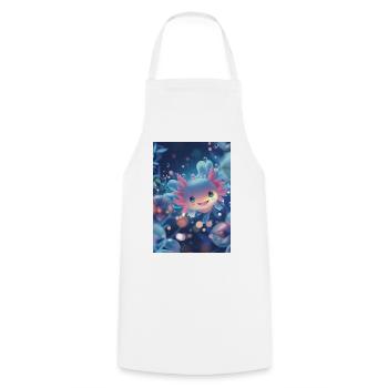 Axolotl Abyssal Fairy Fish - Cooking Apron - white - Front - AI Model Male 185 dark (185cm)