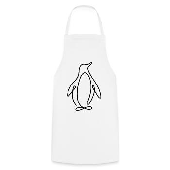 Pinguin Frontansicht Antarktis Winter Tierliebe - Kochschürze - Weiß - Vorne - AI Model Male 185 dark (185cm)