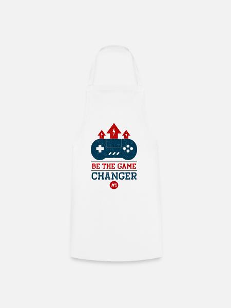Sei der Game Changer Controller Tee - Kochschürze - Weiß