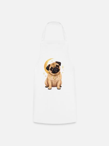 Mops Hund süßer Mops niedlicher Mops - Kochschürze - Weiß