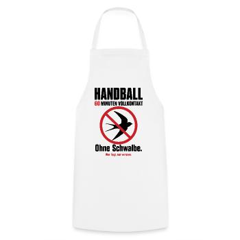 Handball Shirt – 60 Minuten Vollkontakt - Kochschürze - Weiß - Vorne - AI Model Male 185 dark (185cm)