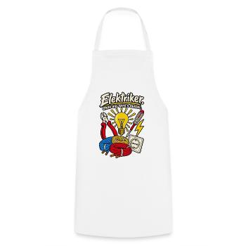 Elektriker Ohne uns wird's duster - Kochschürze - Weiß - Vorne - AI Model Male 185 dark (185cm)