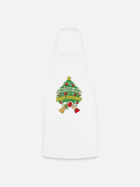 Christbaum-Crew Kugel-Abräumer - Kochschürze - Weiß