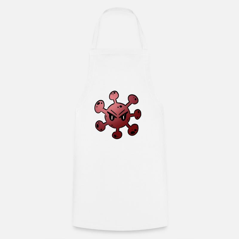 Virus Bactéries Pathogènes Virus Corona Covid-19 - Tablier de cuisine - blanc
