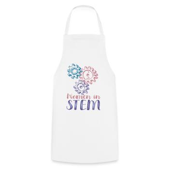 Women In Stem - Engineering - Cooking Apron - white - Front - AI Model Male 185 dark (185cm)