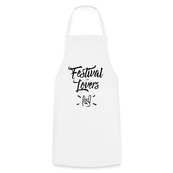 Festival lovers rock - Tablier de cuisine - blanc - Devant - AI Model Male 185 dark (185cm)