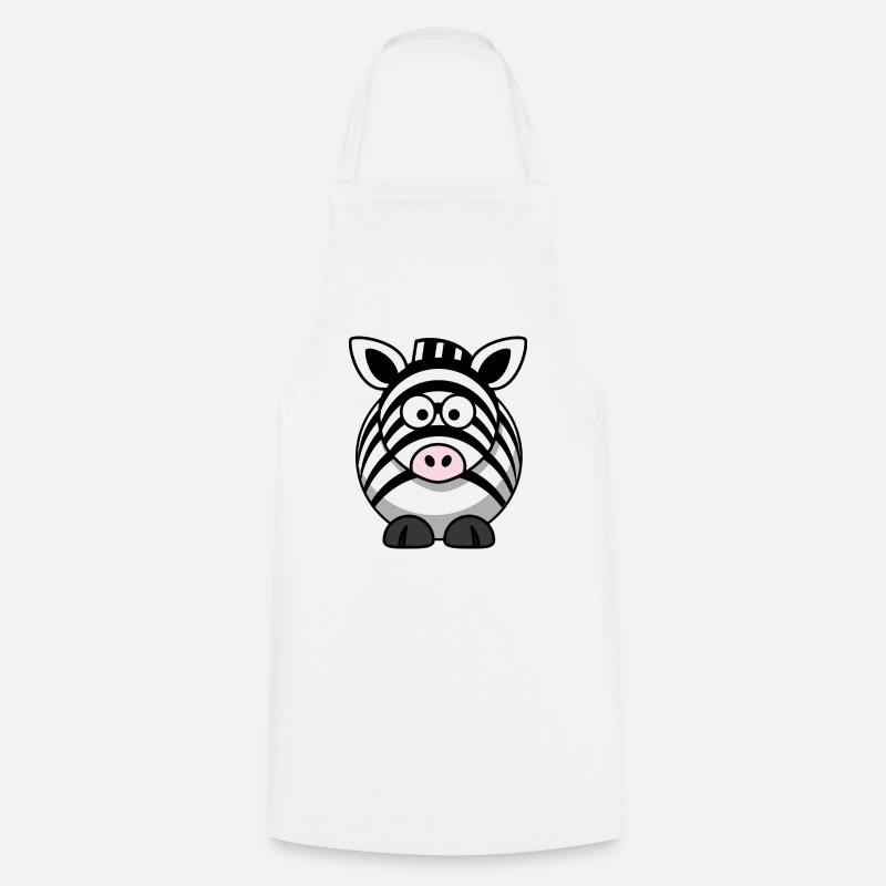 Zebra,Tier,Comic - Kochschürze - Weiß