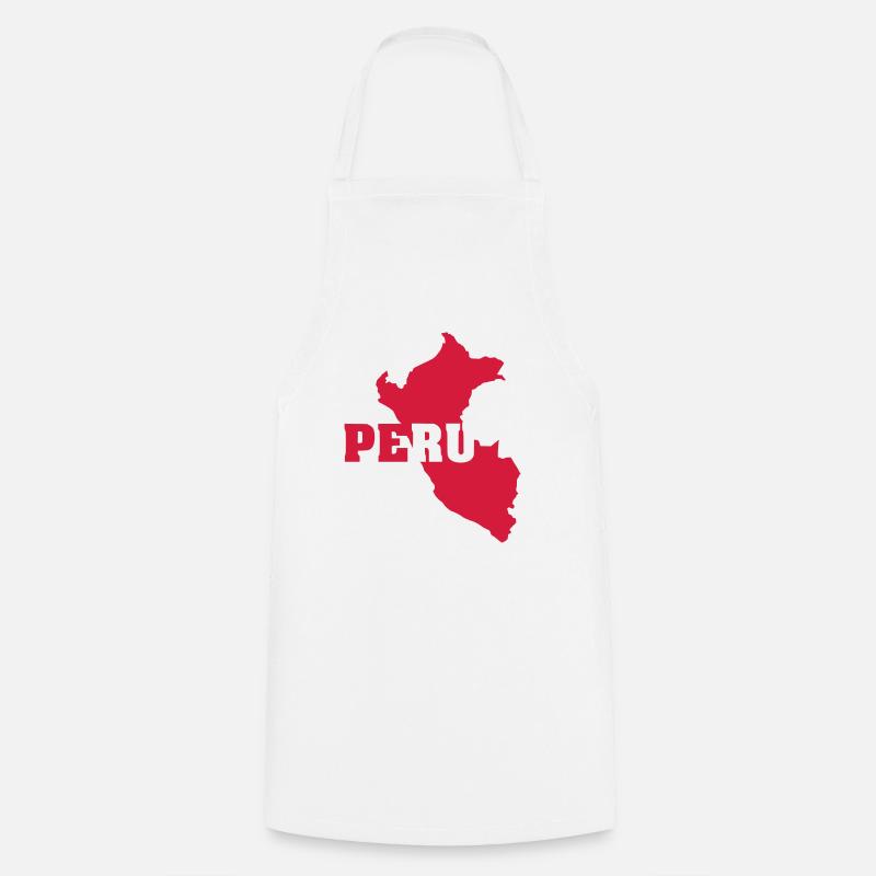 Pérou (ID: 002006) - Tablier de cuisine - blanc