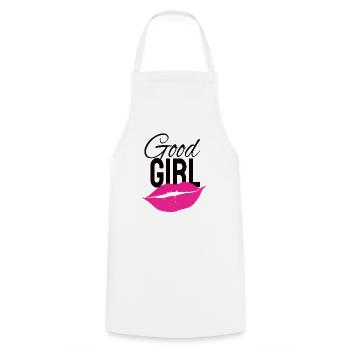 Good Girl - Kochschürze - Weiß - Vorne - AI Model Male 185 dark (185cm)