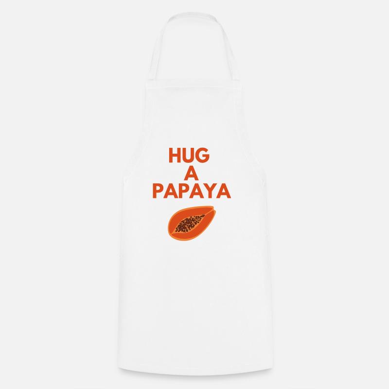 HUG A PAPAYA - Cooking Apron - white