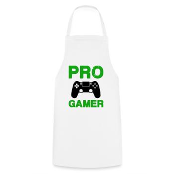 pro gamer - Kochschürze - Weiß - Vorne - AI Model Male 185 dark (185cm)