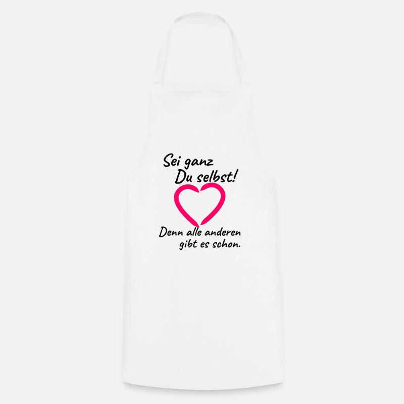 Saying "Be yourself!" - bow - Cooking Apron - white