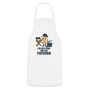 Only here for the popcorn image - Cooking Apron - white - Front - AI Model Male 185 dark (185cm)