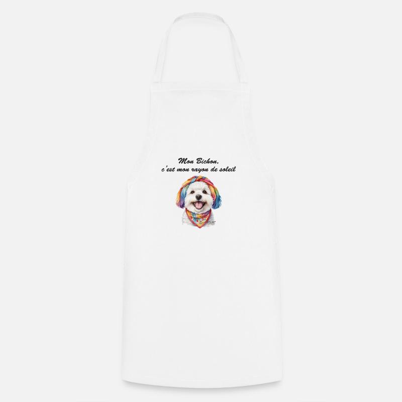 Bichon rayon de soleil - Tablier de cuisine - blanc
