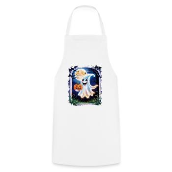 Trick or Treat halloween ghost funny - Cooking Apron - white - Front - AI Model Male 185 dark (185cm)