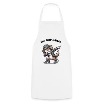 hund dabbing comic - Kochschürze - Weiß - Vorne - AI Model Male 185 dark (185cm)