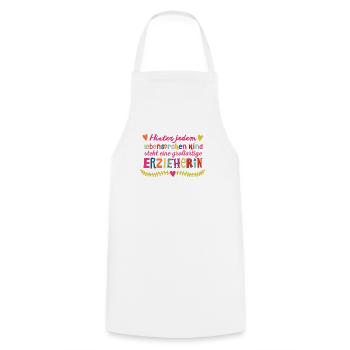 Grand éducateur - Tablier de cuisine - blanc - Devant - AI Model Male 185 dark (185cm)